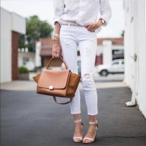 CURRENT/ELLIOTT “The Stiletto” – Sugar Destroy White Jeans
